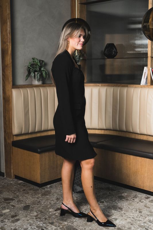 Favo LS Blazer Dress Black 