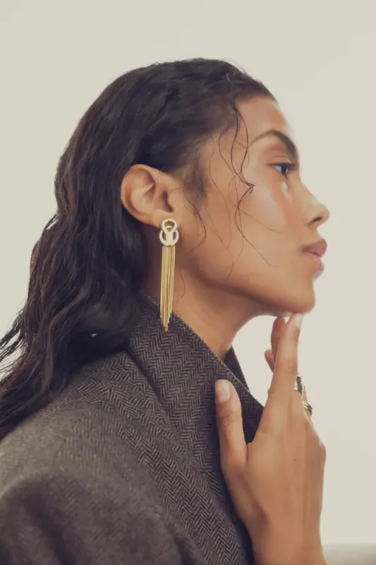 The Flounce Earrings Gold 