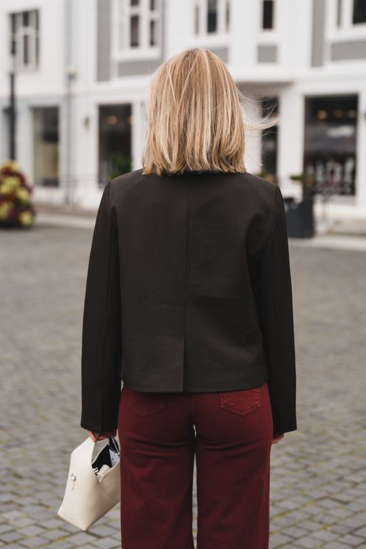 Tiria Structure Blazer Dark Brown 