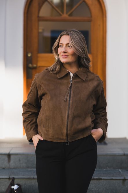 Hovedbilde Salera LS Suede Jacket Sepia 