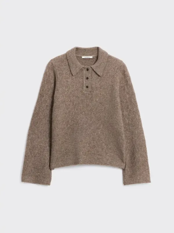 Jackie Polo Sweater Taupe 