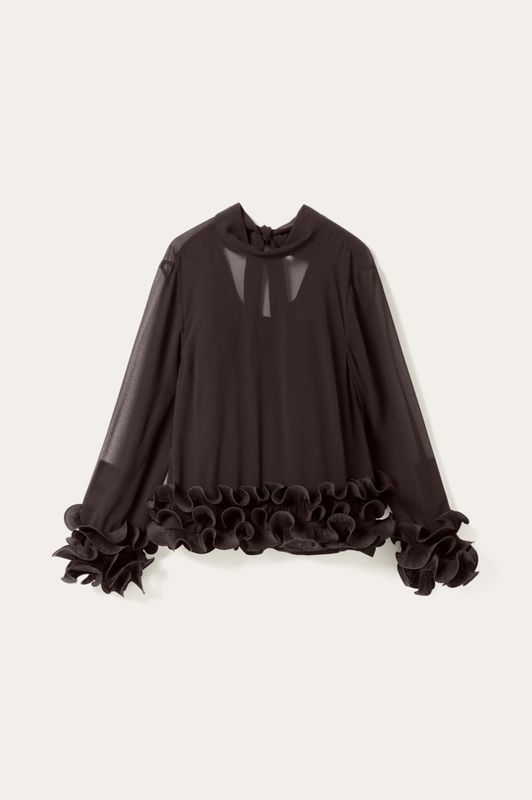 Latanietta Blouse Chocolate 