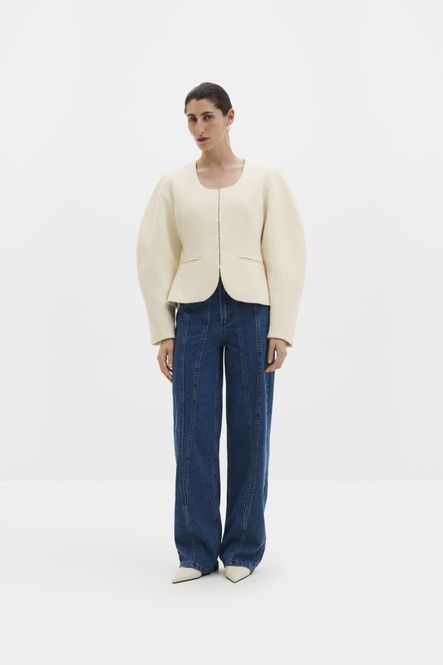 Hovedbilde Amanda U-Neck Boucle Blazer Pearl 
