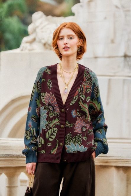 Hovedbilde Mixed Delhi Floral Knit Cardigan Delhi Floral ...
