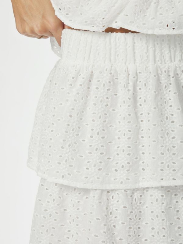 Morris Emb Skirt Offwhite 