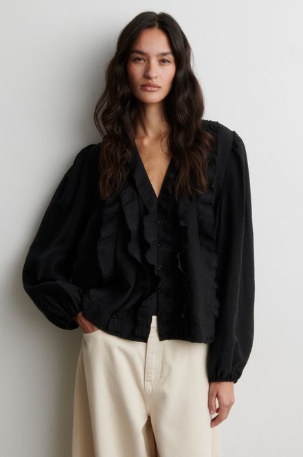 Hovedbilde Rayna Frill Blouse Black 