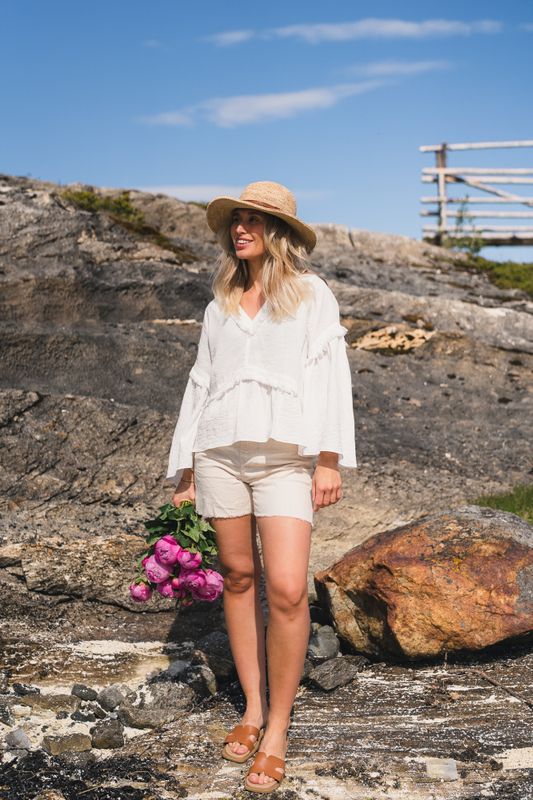Eden Blouse Linen White 