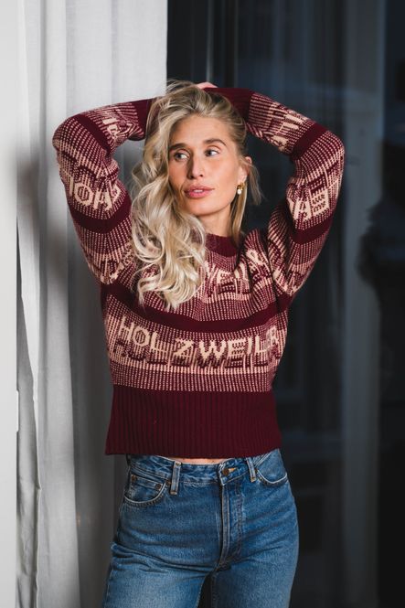 Hovedbilde Ski Cropped Crew Burgundy Mix 