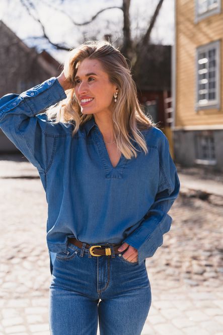 Hovedbilde Miriam Tencel Shirt Medium Wash Blue Denim