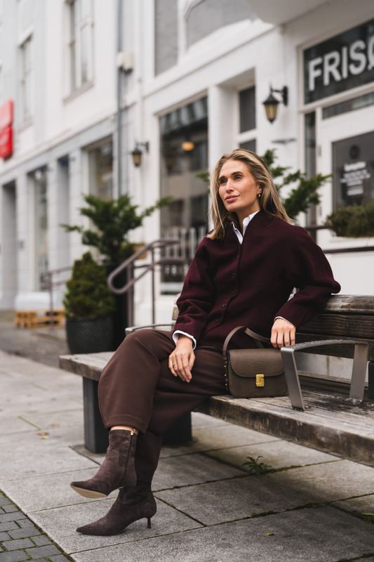 Nadina Wool Jacket Burgundy 