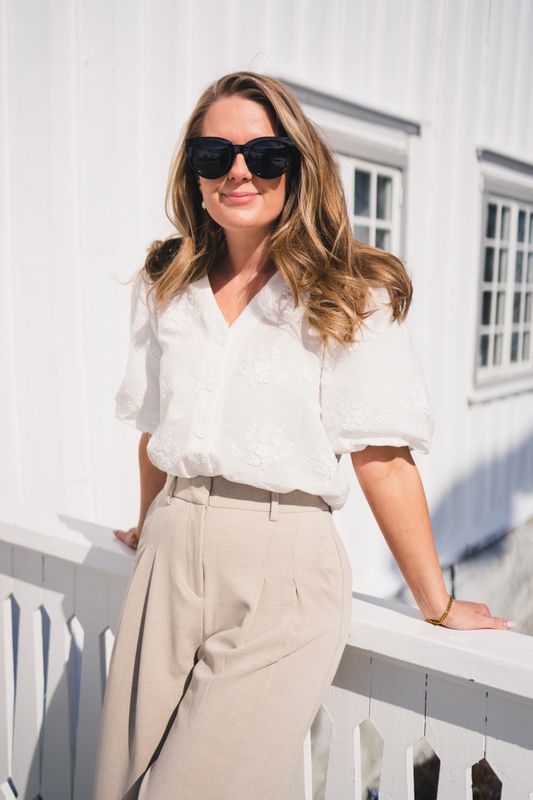 Camilla 2/4 Shirt EMB Bright White