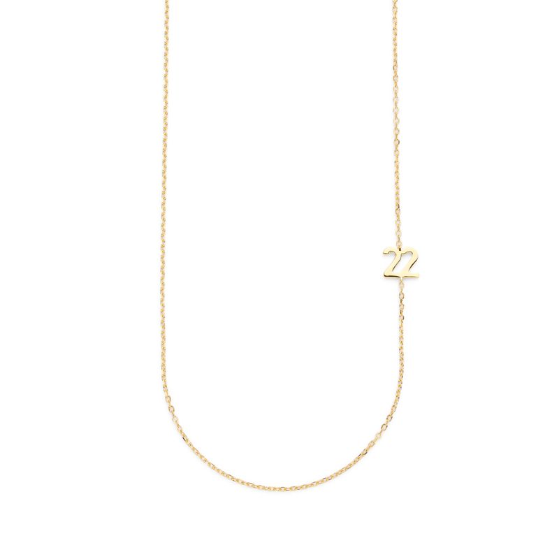 Big Number Necklace Gold - 40L - 22