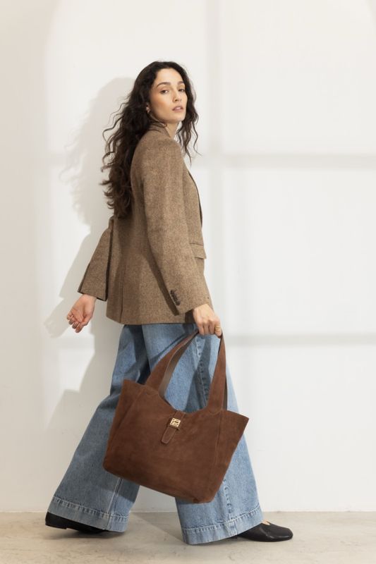 Lucille Tote Bag Large Cognac 