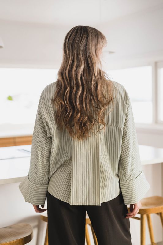 Atari Shirt Sage Stripe 