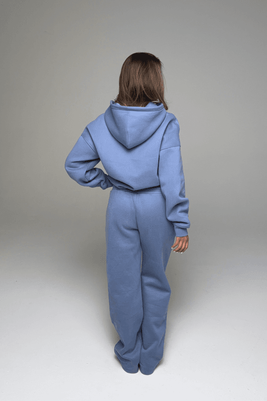 Off Duty Oversized Zip Hoodie Varsity Blue 