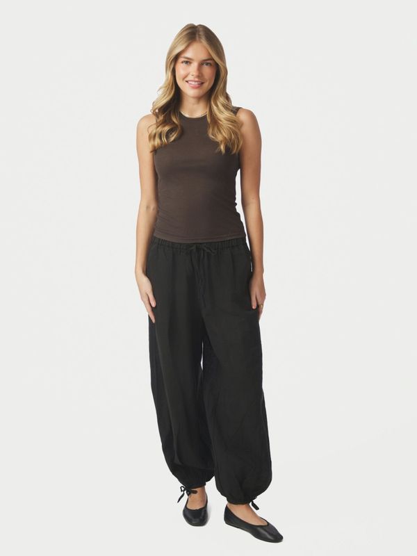 Roxane Balloon Linen Pants Black 