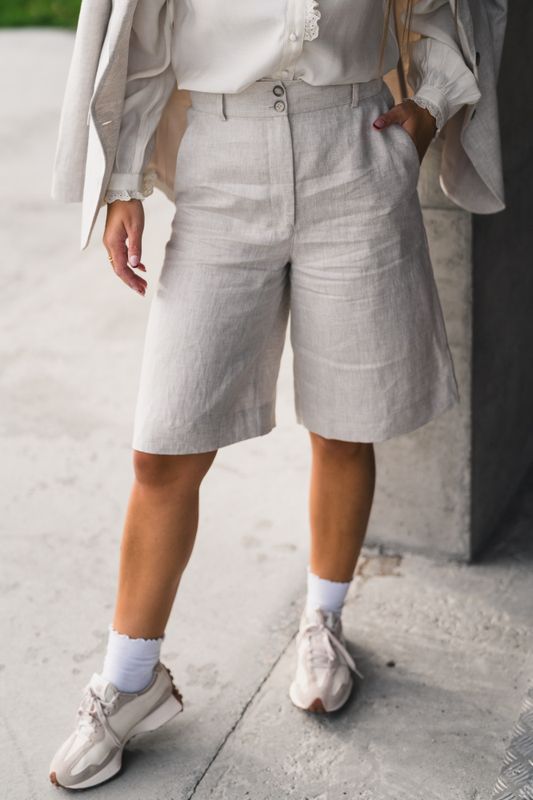 Laura Long Shorts 888 Crystal Linen 