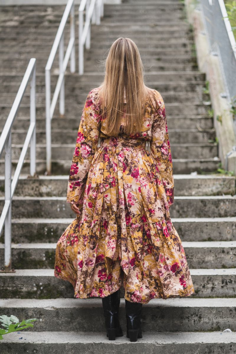 Poplin Shirt Dress Autumn Field